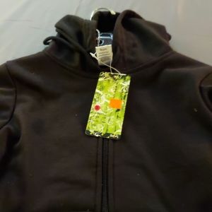 Black hooded sweat shirt